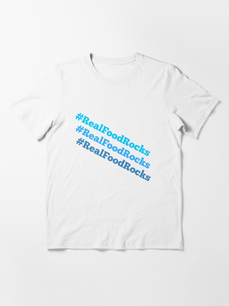 Alternate view of Triple #RealFoodRocks Essential T-Shirt