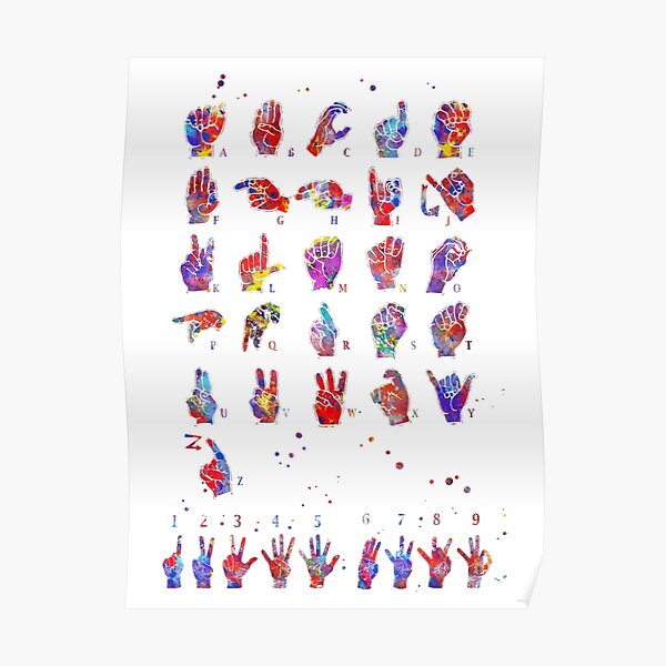 Sign Language Posters For Sale | Redbubble