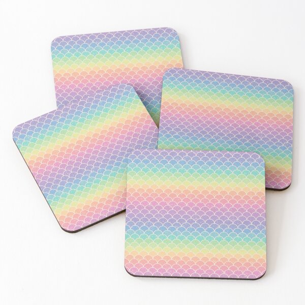 Item preview, Pastel Rainbow Glitter Mermaid Scales designed and sold by Pink Pineapple Works.