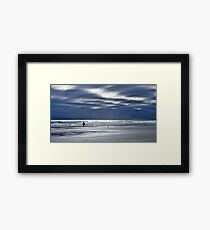 Silhouette on Long Sands Beach Framed Print