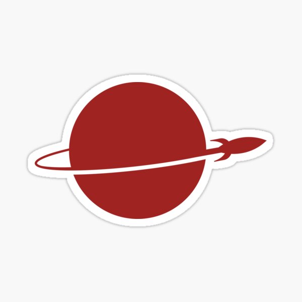 Rocket to Saturn Sticker