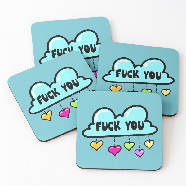 Item preview, Fuck you - Cute cloud with little hearts designed and sold by RAWWR.