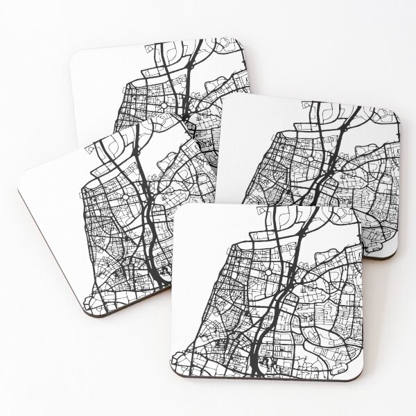 Item preview, TEL AVIV ISRAEL BLACK CITY STREET MAP ART designed and sold by deificusArt.