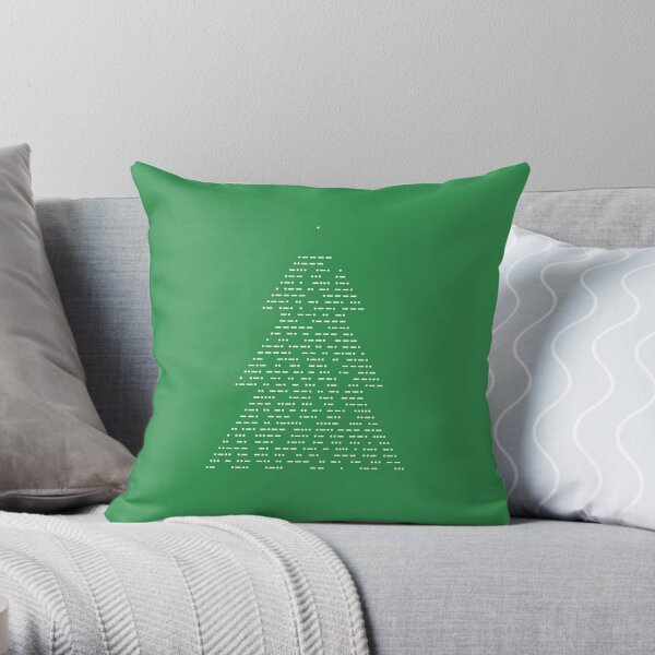 christmas tree 2018 festive green Throw Pillow