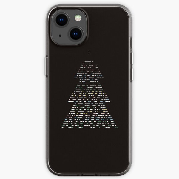 christmas tree 2018 black iPhone Soft Case