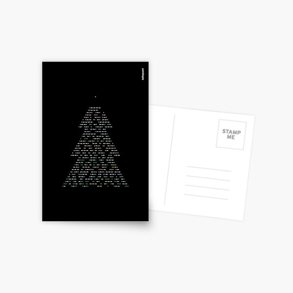 christmas tree 2018 black Postcard