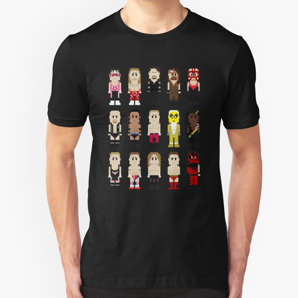 8-Bit Wrestlers '97! Slim Fit T-Shirt