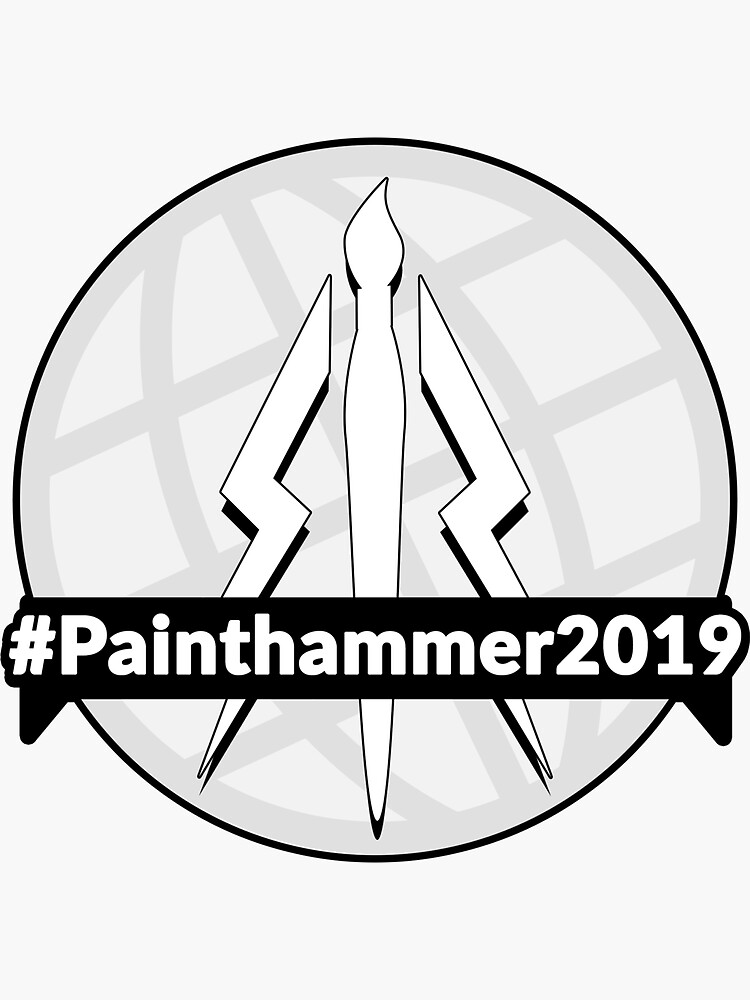 Painthammer 2019 Greyscale Logo by JewelKnightJess