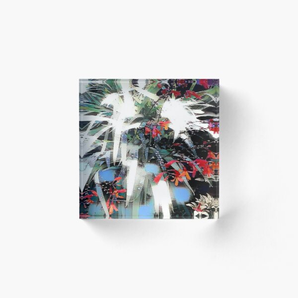 Abstract Wildflowers Acrylic Block