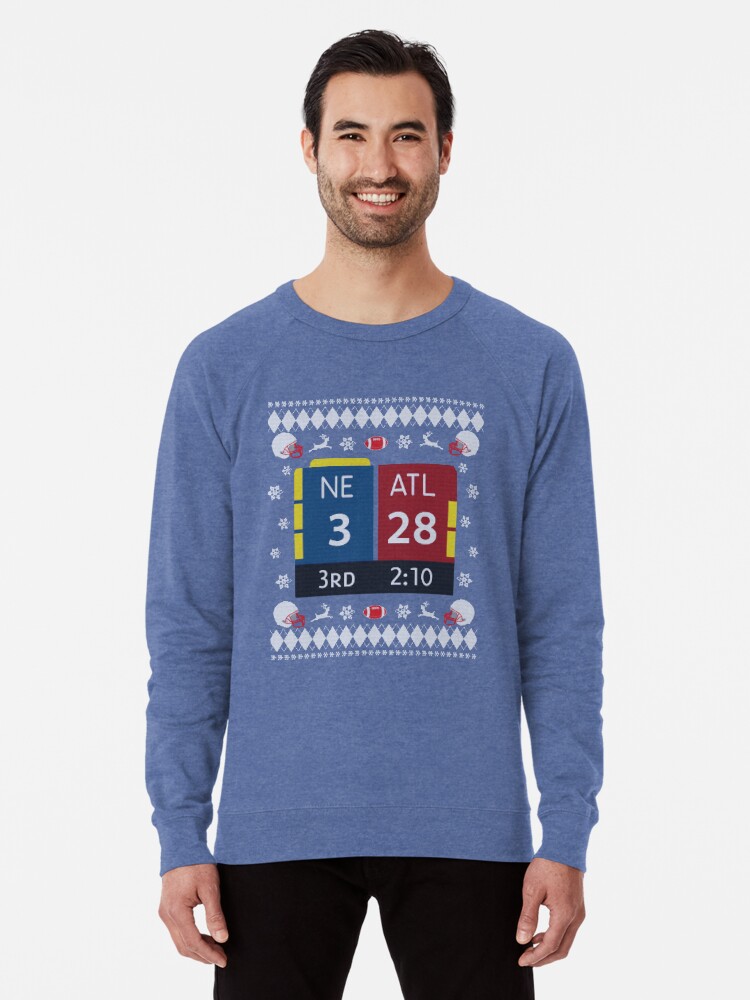 28-3 Historic Comeback Shirt, New England Patriots Christmas Ugly Sweater,  Tom Brady TB12 Shirt, Mug, Phone Case, Pillow & Greeting card!' Lightweight  Sweatshirt for Sale by GoatGear