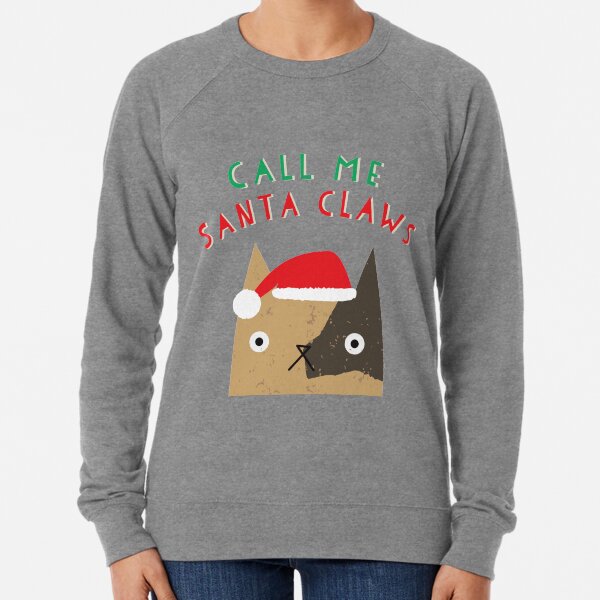 Motivated Culture Santa Paws Cat Kitten Ugly Christmas Crewneck Sweatshirt