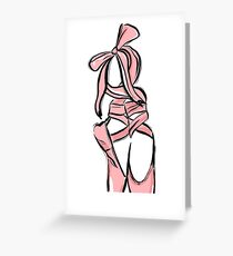 Ballerina Hausschuhe Grußkarte