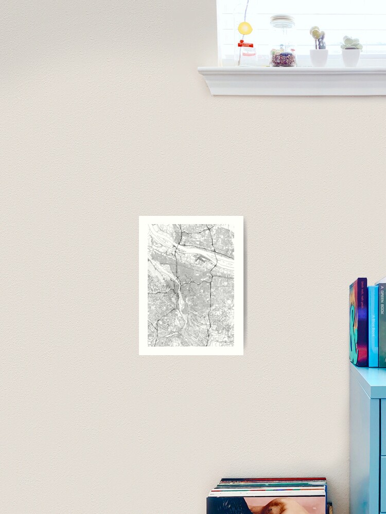 Portland Map Poster Print Wall Art Oregon Gift Printable Home And Nursery Modern Map Decor For Office Map Art Map Gifts Art Print By Marzzgraphics Redbubble