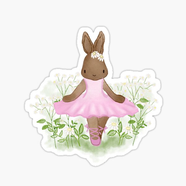 Cute ballet bunny Sticker