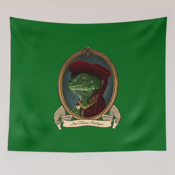 Item preview, Renaissance Lizard - Lord Tiberius Pendragon (A Green Iguana) designed and sold by JMSArt.