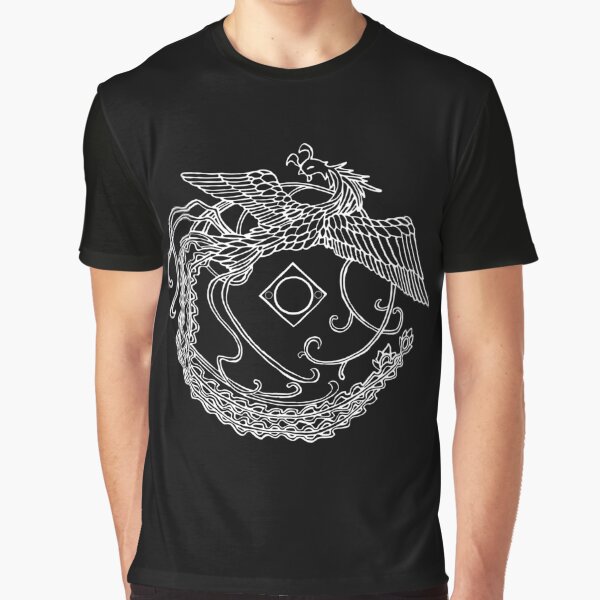 Aperçu de l'œuvre Shenmue ~ (Phoenix Blanc sur Noir) créée et vendue par nicheetees.