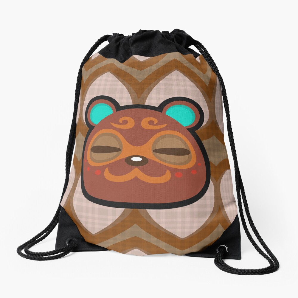 CLAY ANIMAL CROSSING Drawstring Bag