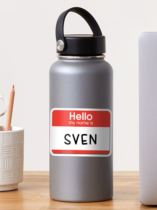Imagen 1 de 3, Pegatina con la obra Sven - Hello My Name is Sven, diseñada y vendida por -HelloMyNameIs-.