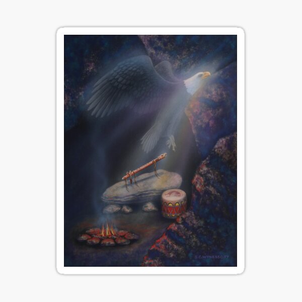 Spirit of the eagle flute Sticker