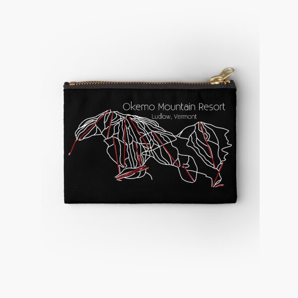 Item preview, Okemo Trail Map Black and White designed and sold by ChasingGnarnia.