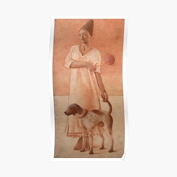 Girl With A Dog Poster