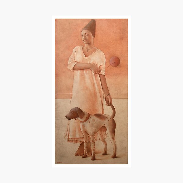 Girl With A Dog Photographic Print