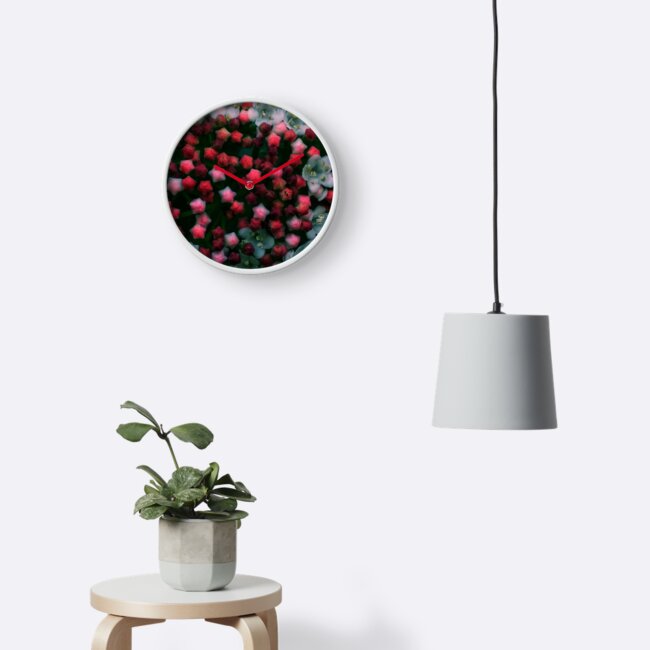 Floral Stars Bright Clock
