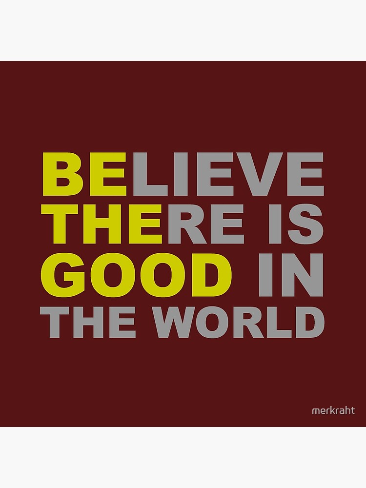Discover Inspirational Gifts - Be The Good Believe There is Good in the World Positive Motivational Gift Ideas - Be The Change You Wish to See - Affirmation Message Quotes Bag