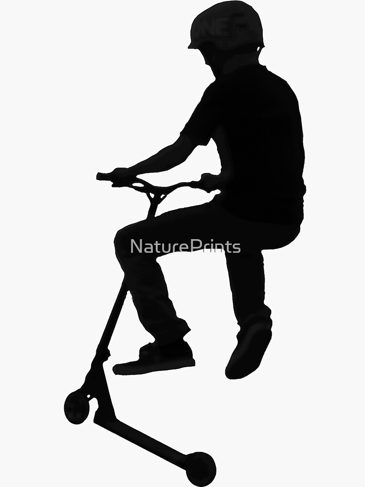 Born to Scoot - Stunt Scooter Boy Sticker for Sale by NaturePrints