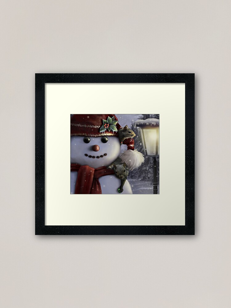 Alternate view of Holiday Friends Framed Art Print