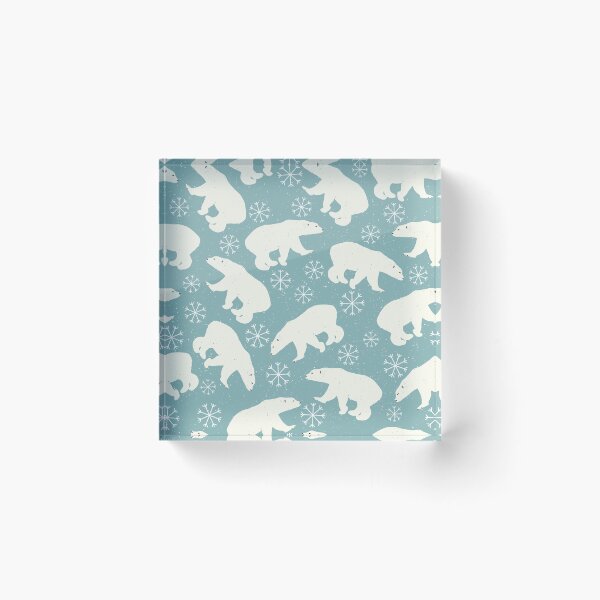 Item preview, Polar Bears and Snowflakes - blue designed and sold by PeppermintCreek.