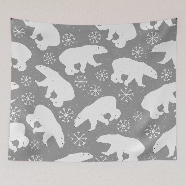 Item preview, Polar Bears and Snowflakes  designed and sold by PeppermintCreek.