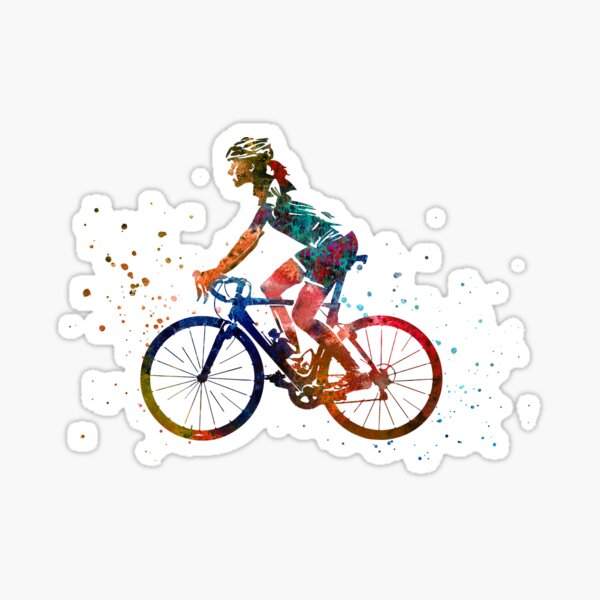 Item preview, Road cycling, woman's road cycling, woman cyclist designed and sold by Rosaliartbook.