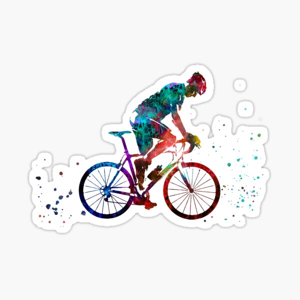 Item preview, Road cycling, road cycling man, road bicycle, man cyclist designed and sold by Rosaliartbook.