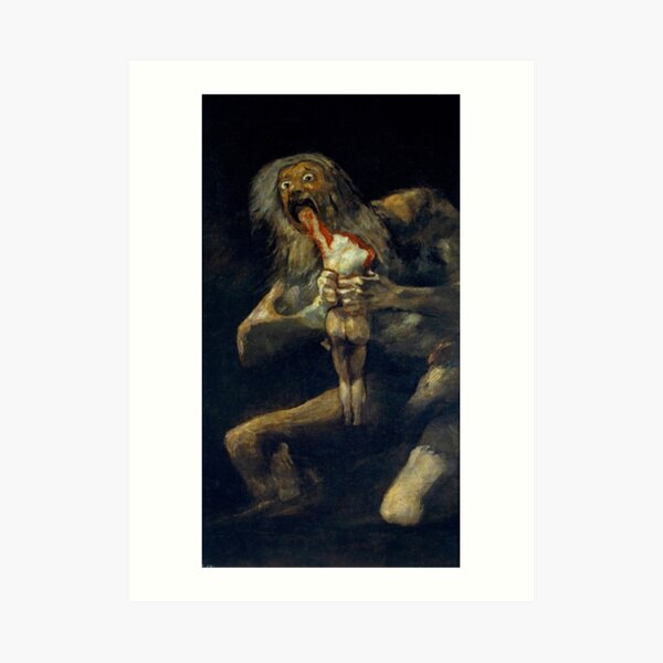 Saturno devorando a su hijo - Alta calidad - Francisco Goya Lámina artística