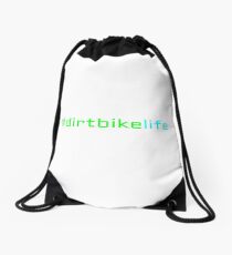 #dirtbikelife Hashtag Dirtbike Life Motocross Bike Gifts Drawstring Bag