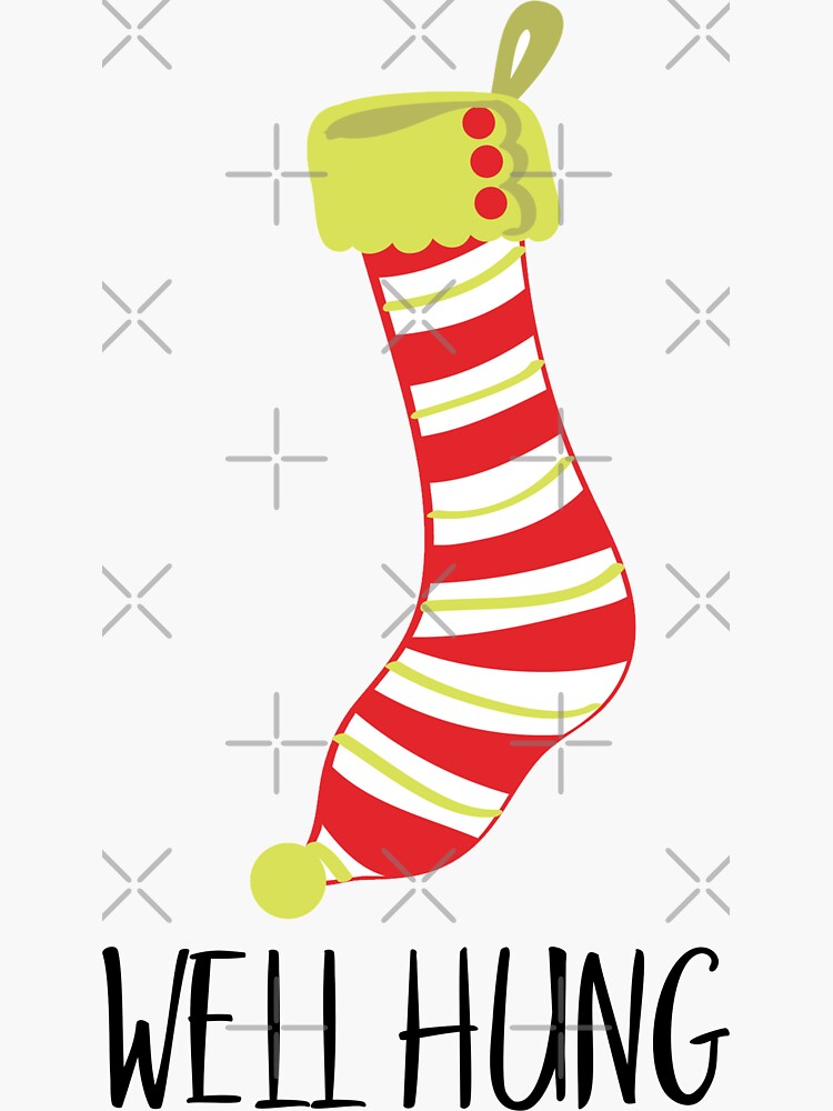 Funny Christmas Stockings Well Hung Joke Graphic by RamblingBoho · Creative  Fabrica