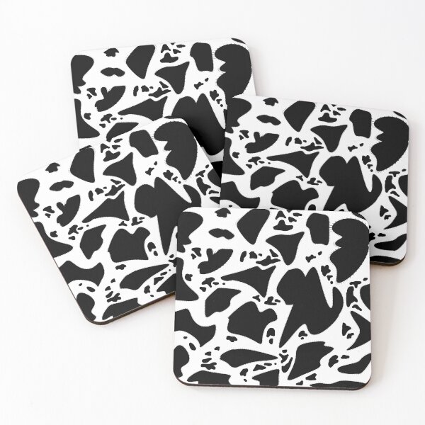 Item preview, Splotchy inkblot cowprint pattern designed and sold by RachelTintedRed.