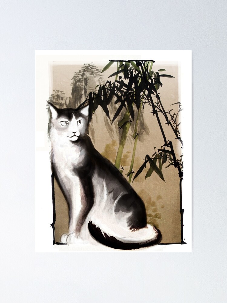 Poster Chat Chinois Par Powersdesign Redbubble