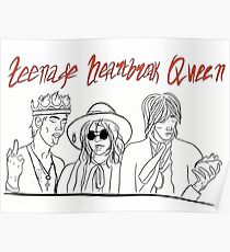 Teenage Heartbreak Queen (red lettering) Poster