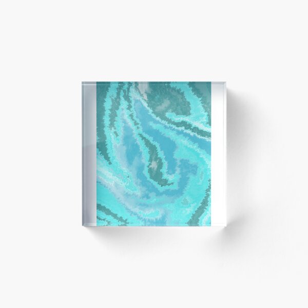 Item preview, Teal Acrylic Pour designed and sold by winterdesigns.
