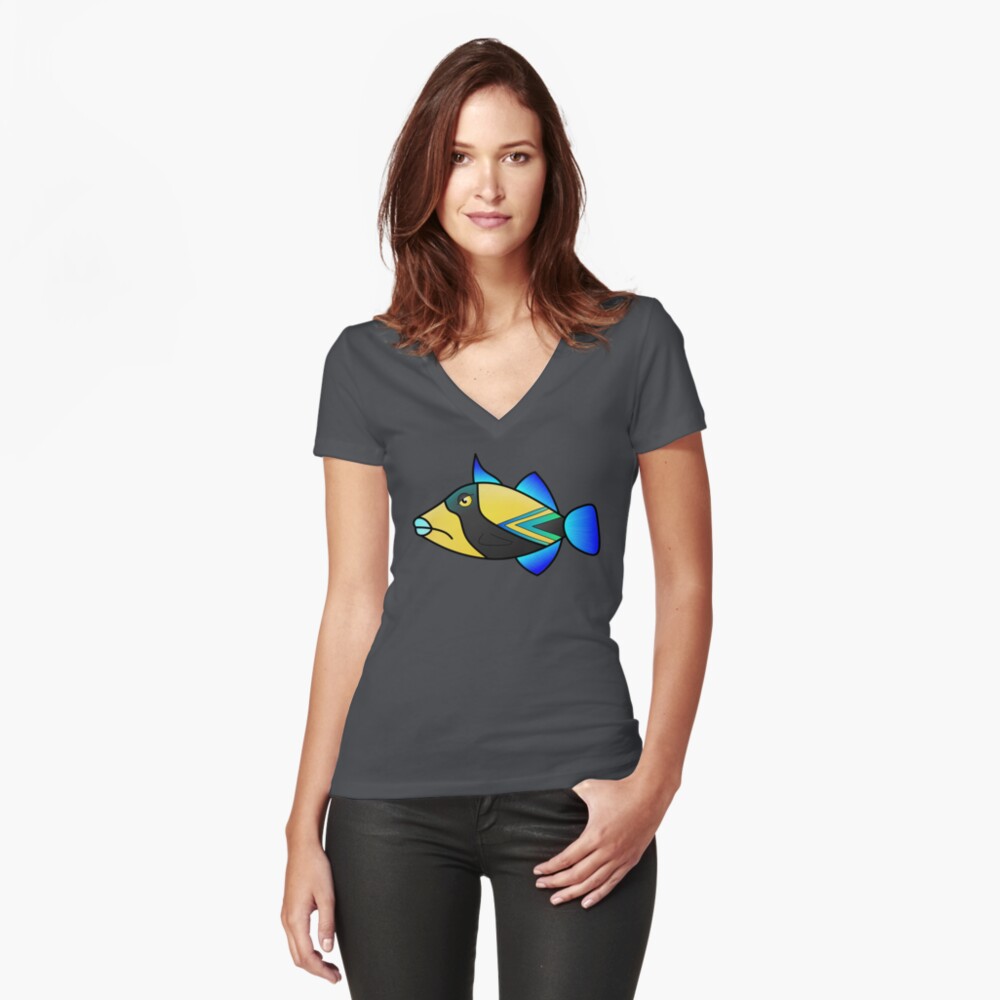 Item preview, Fitted V-Neck T-Shirt designed and sold by FlockOfSeagals.