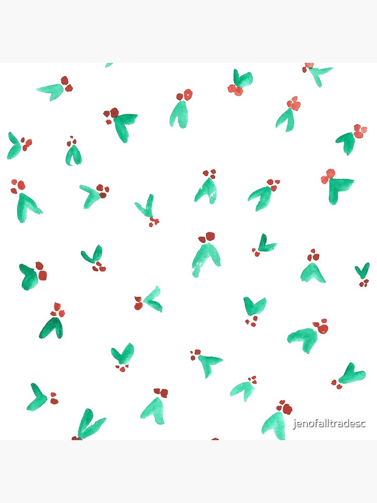 Mini Holly Watercolor Pattern by jenofalltradesc