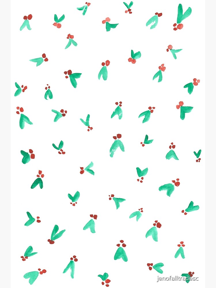 Mini Holly Watercolor Pattern by jenofalltradesc