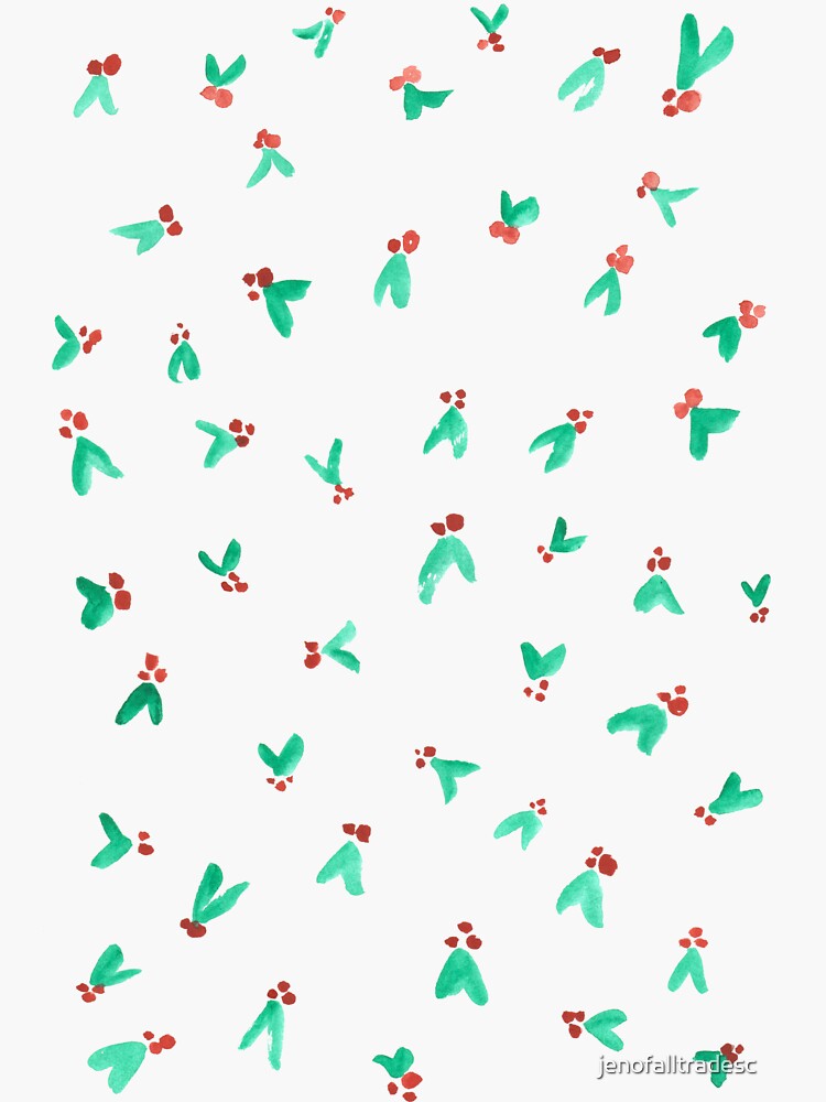 Mini Holly Watercolor Pattern by jenofalltradesc