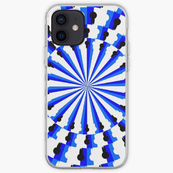 Illusion Pattern #blue #symmetry #circle #abstract #illustration #pattern #design #art #shape #bright #modern #horizontal #colorimage #royalblue #inarow #textured iPhone Soft Case