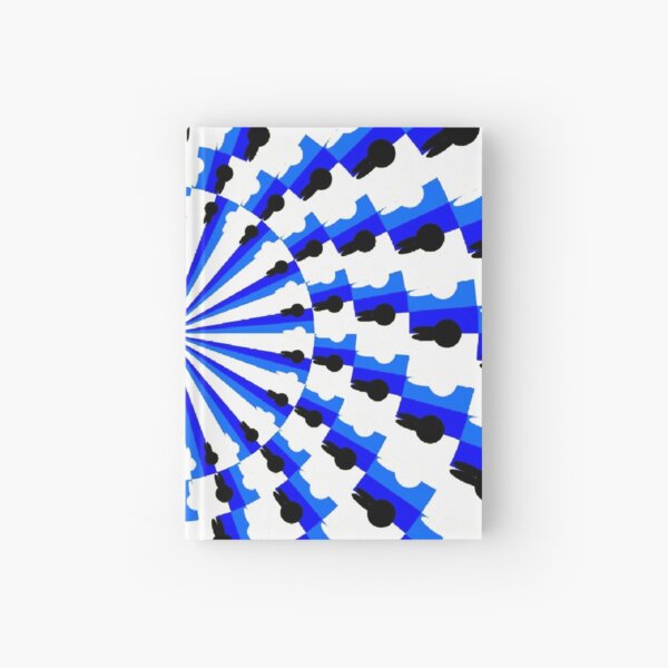 Illusion Pattern #blue #symmetry #circle #abstract #illustration #pattern #design #art #shape #bright #modern #horizontal #colorimage #royalblue #inarow #textured Hardcover Journal