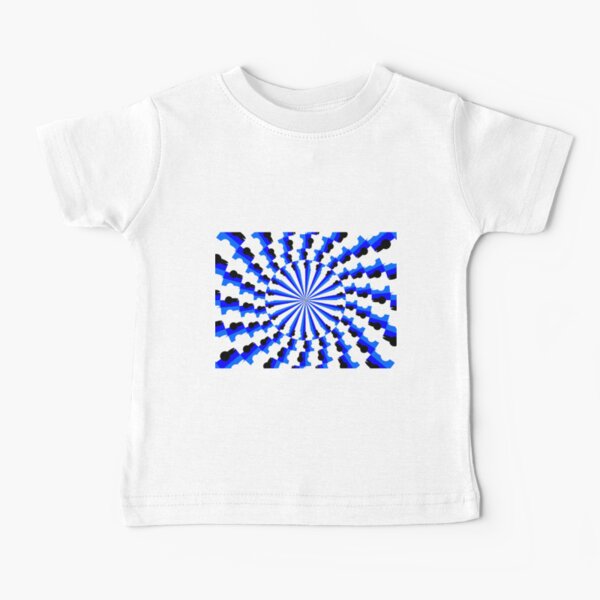 Illusion Pattern #blue #symmetry #circle #abstract #illustration #pattern #design #art #shape #bright #modern #horizontal #colorimage #royalblue #inarow #textured Baby T-Shirt