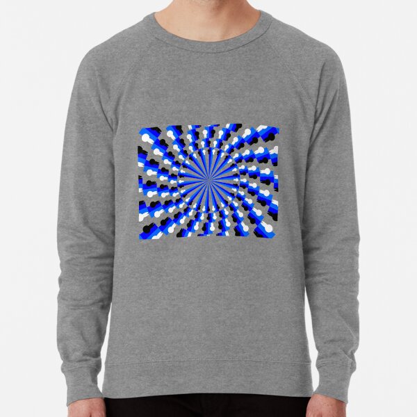 Illusion Pattern #blue #symmetry #circle #abstract #illustration #pattern #design #art #shape #bright #modern #horizontal #colorimage #royalblue #inarow #textured Lightweight Sweatshirt