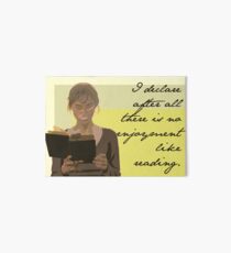 Lizzie and Her Book (with quote) Art Board